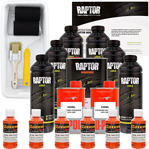 U Pol Raptor Safety Orange Urethane Spray On Truck Bed