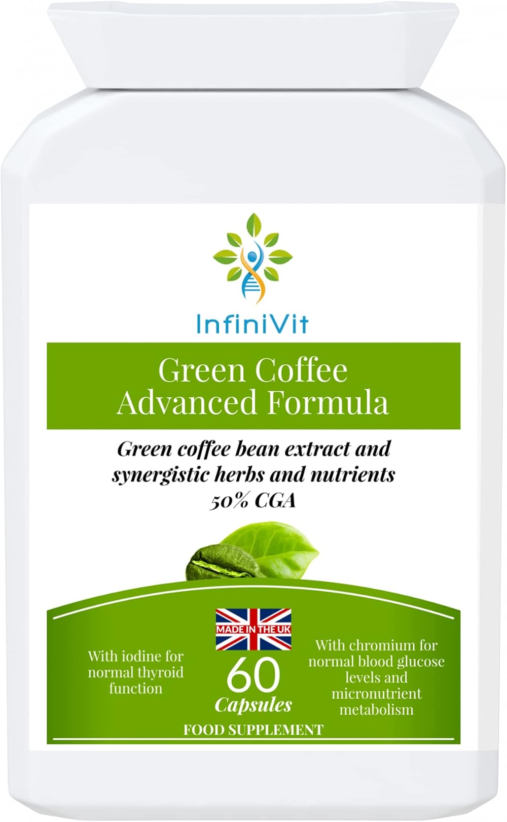 InfiniVit Green Coffee Advanced Formula 60 Capsules - Weight Loss & Energy