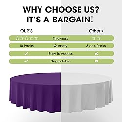 Pureegg Plastic Table Cloth Disposable 10