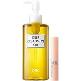 DHC Deep Cleansing Oil and Lip Cream, Facial Cleansing Oil, Makeup Remover, Hydrating, Moisturizing, Soothing, Set, Fragrance and Colorant Free, Ideal for all skin types, 6.7 fl. oz. and 0.05 oz.