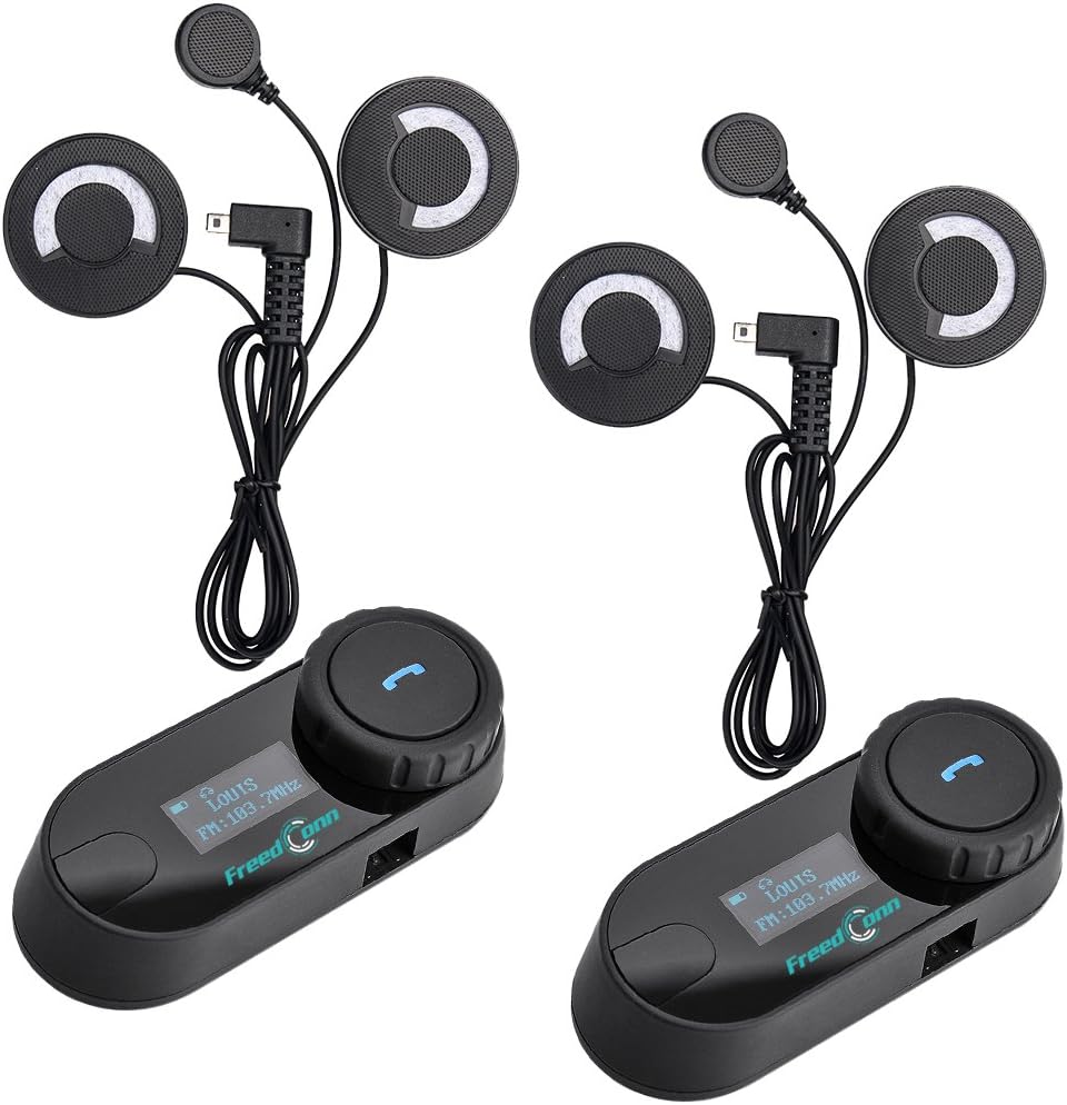 Freedconn Moto Oreillette Bluetooth Casque de Moto