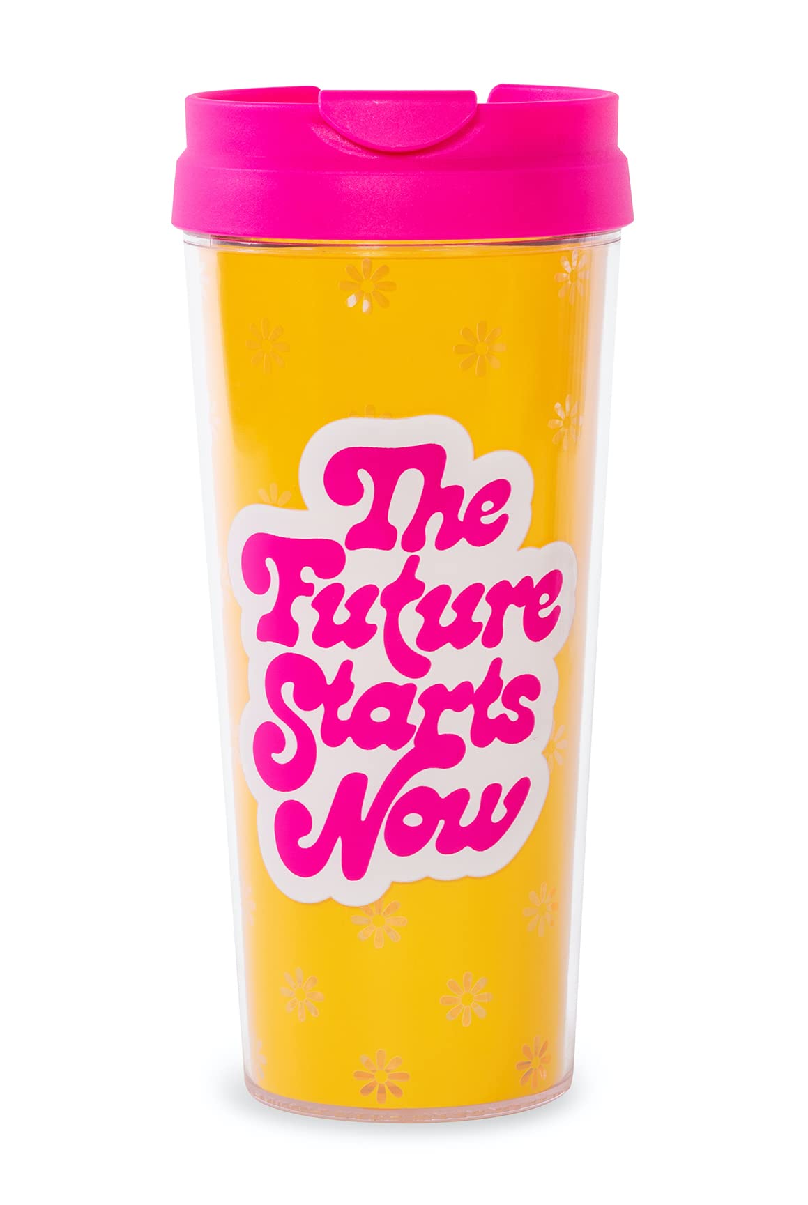 ban.do Hot Stuff Insulated Thermal Mug with Saying, 16 Ounce Travel Tumbler (The Future Starts Now)