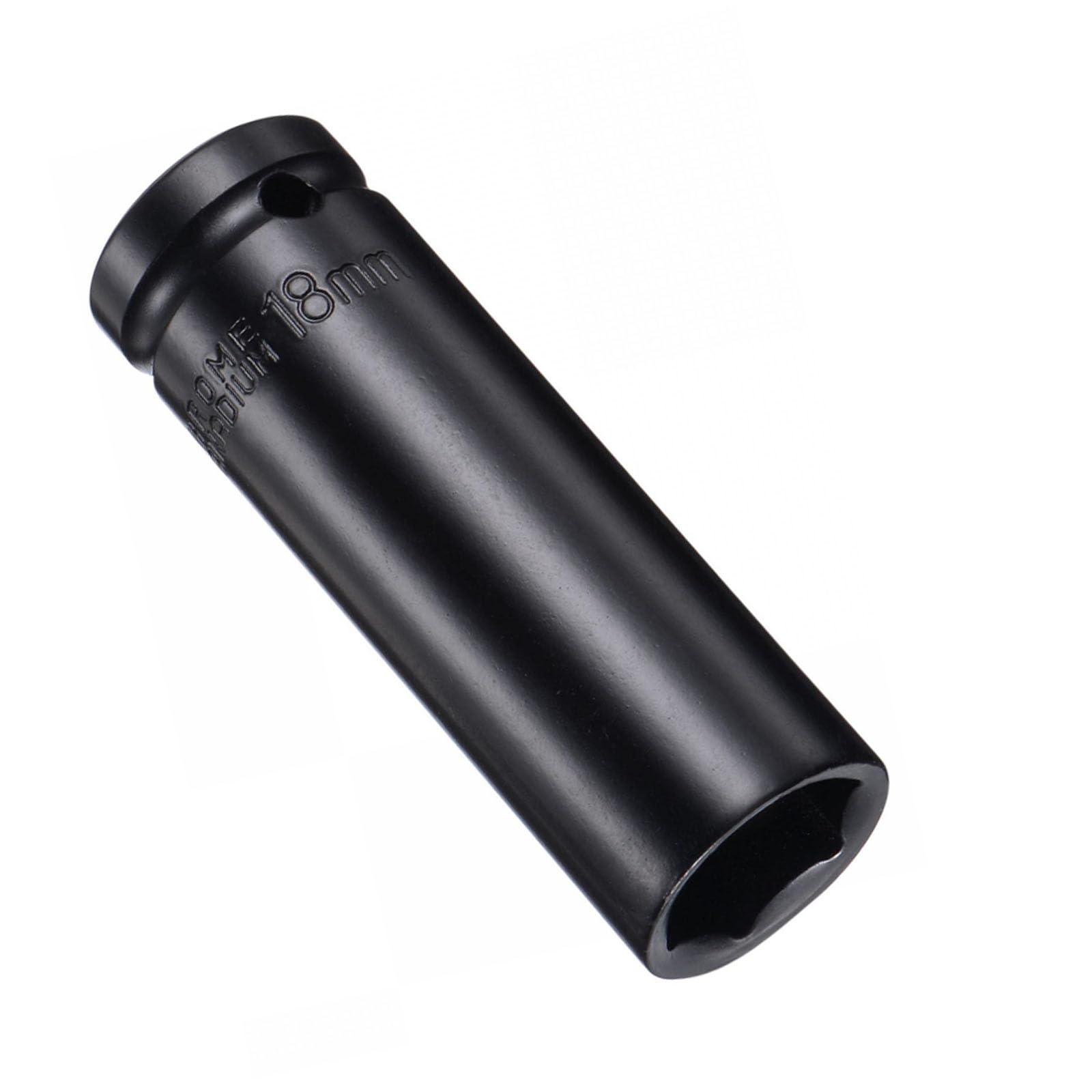 TOP-VIGOR Deep Impact Socket, 1/2 Inch Drive by 18mm Deep Impact Socket, Heat-Treated CR-V Steel 18mm Socket, 1/2 Drive with 78mm Length 6-Point Socket for Car Home Repair
