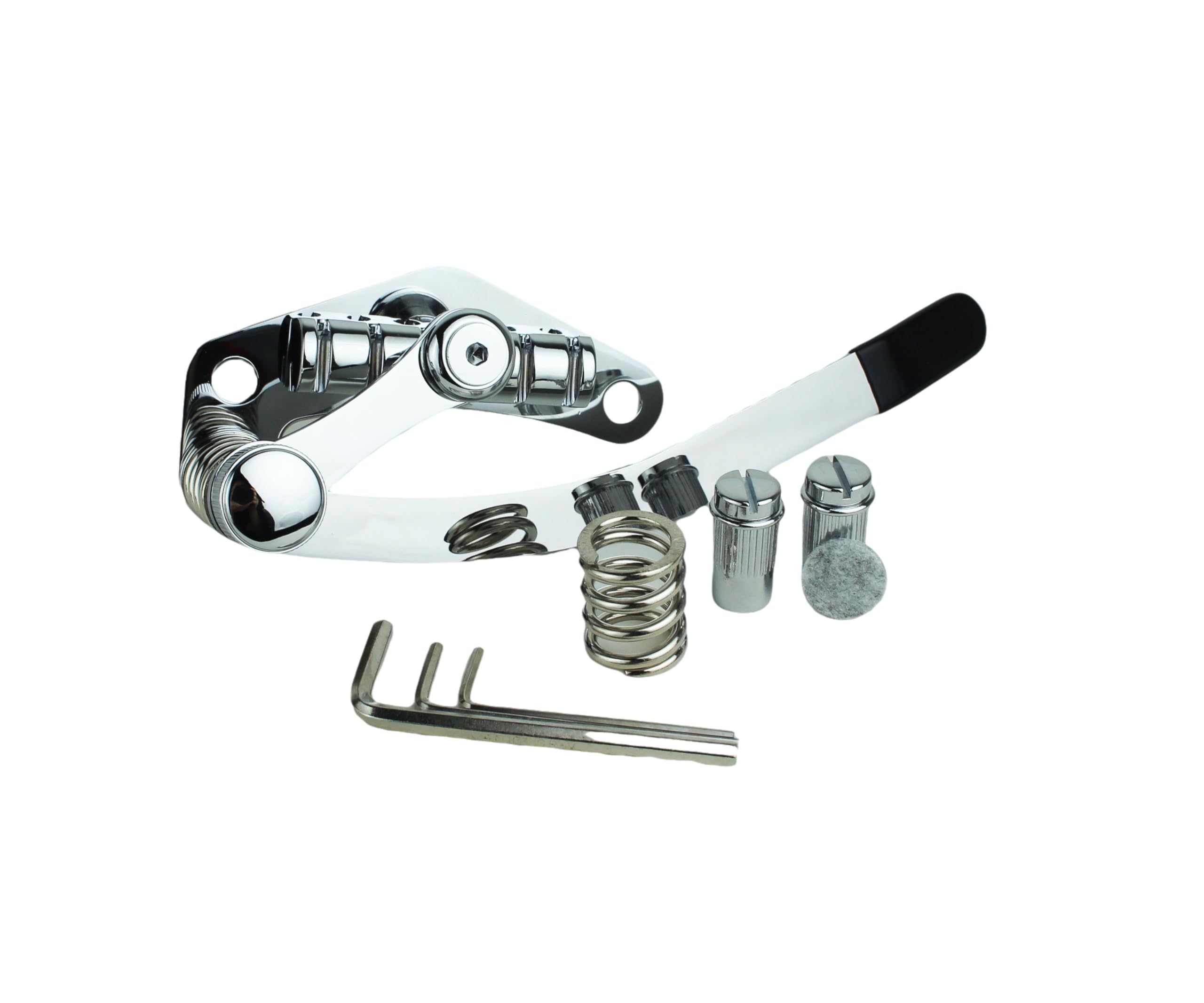 Guyker Tremolo Guitar Bridge Stop Bar, Tune-O-Matic Style Bridge Toppiece Compatible with LP SG Electric Guitars Replacement Part (TM85X, Chrome)