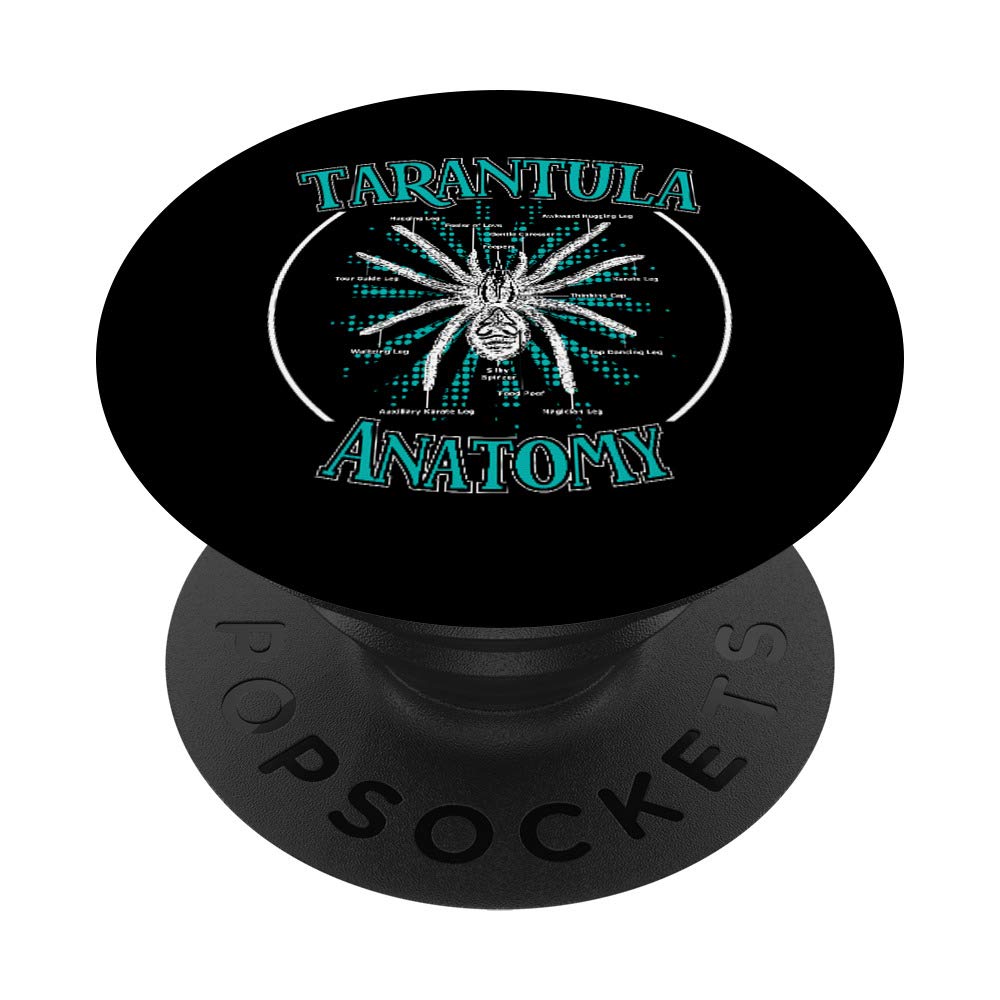 Tarantula Spider Anatomy Funny Diagram Arachnid Women Men PopSockets Swappable PopGrip