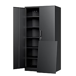 Yizosh Metal Storage Cabinet with Lock - 72" Garage