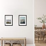 RUN HELIX A4 Frame 2 Pack Wooden Picture Frame Black Wall Mount view 7