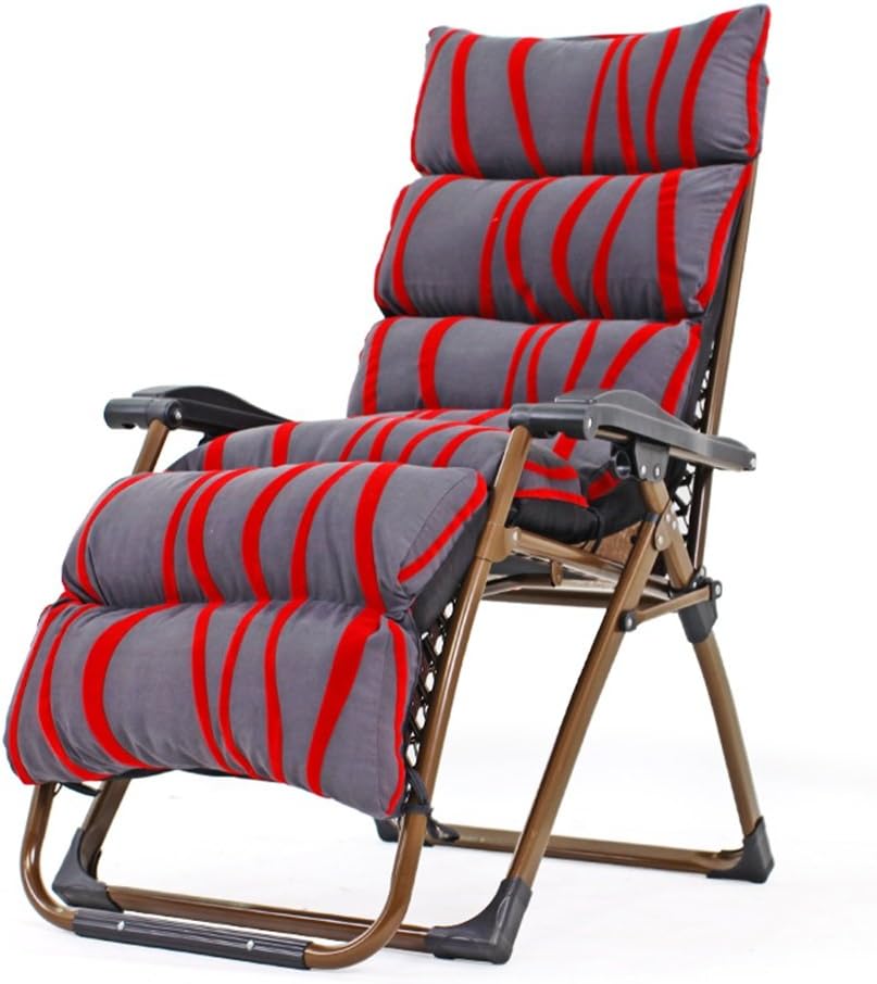 ZHIRONG Folding Siesta Lounge Chair, Elderly Leisure Armchair, Adjustable Angle Sun Loungers, Garden Chairs, Armchairs, Summer Beach Chairs, Removable Cushion (Color : 03)