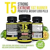 Strong T5 Thermogenic Fat Burner - Increases Energy And Metabolism Levels - 100% Natural And Safe Ingredients - Powerful Weight Loss Pills - Appetite Suppression Supplement 60 Vegetarian Capsules