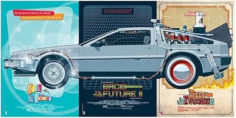 Amazon Co Jp Bttf デロリアン ポスター3連作 ホーム キッチン