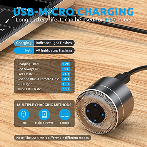 Bike Tail Lights, Bike Rear Light, RGB Bike Light Waterproof High Lumen