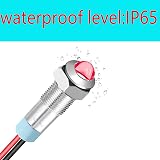 RUNCCI-YUN 10pcs 6mm Red LED Metal Indicator Light 12-24V Waterproof Panel Mount view 3