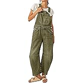 loveimgs Women Y2k Baggy Barrel Jeans Overalls Wide Leg Denim Pants Bib Overalls Jumpsuit Boyfriend Patchwork Jeans