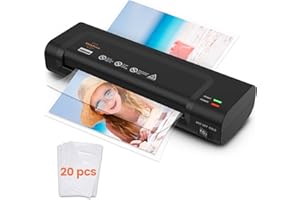 VidaTeco Laminator Machine 9-inch Thermal Cold Laminator with Laminating Sheets 20 pcs,Laminating Machine with 2-Min Faster Preheat,Personal Lamination with Patented Roller for Teacher(Black)