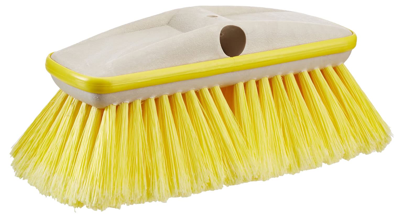 STAR BRITE Premium 8" Soft Brush Head W/Bumper - Dual Connections Fit Either Standard 3/4" Threaded Poles or Extend-A-Brush Handles (Soft) (Yellow)