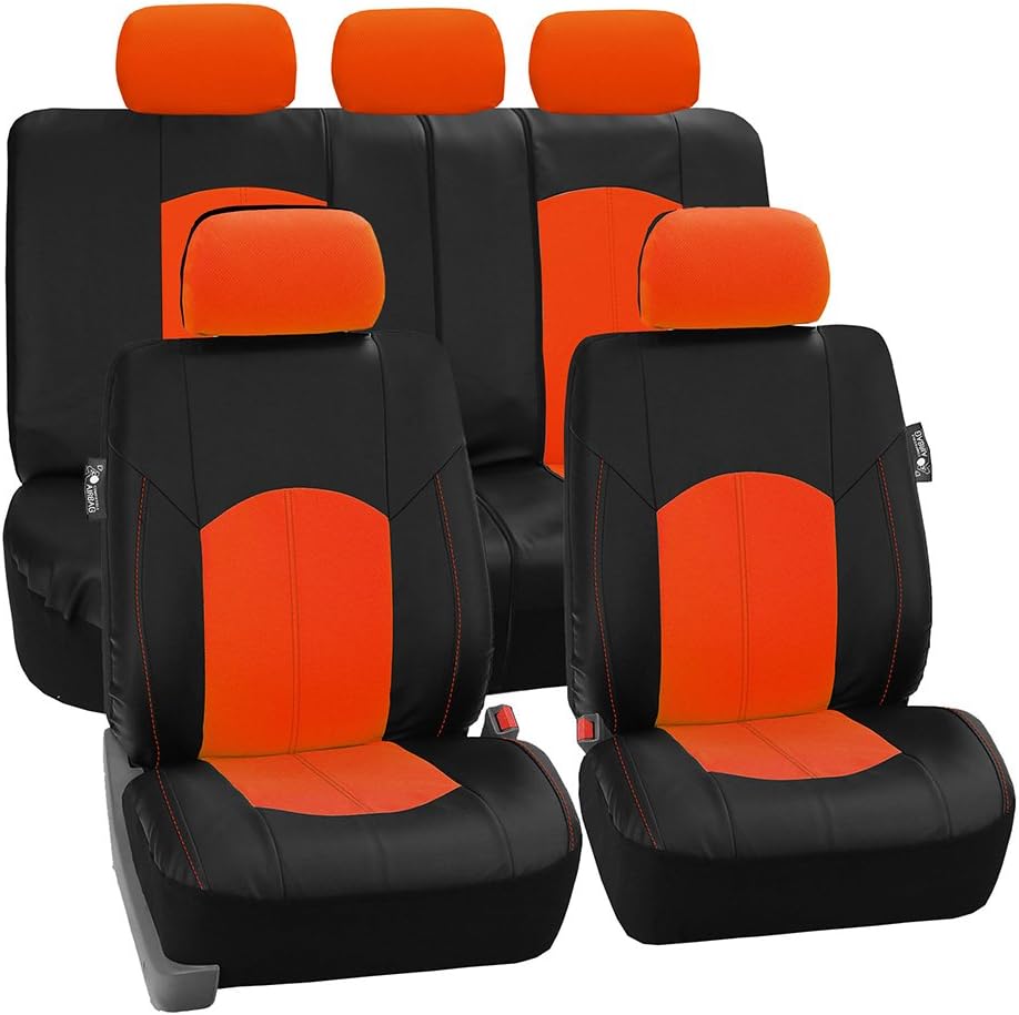 FH GROUP Front set of luxury artificial leather car seat covers