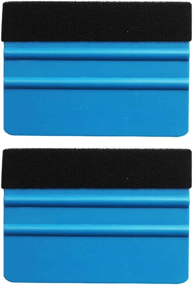 Gebildet Squeegee With Fibre Edge for Car Vinyl Wrapping Durable Window Film and Sticker Decal Application (Pack of 2, Black)