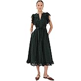 Ulla Johnson Women's Olga Flutter Sleeve Midi Dress