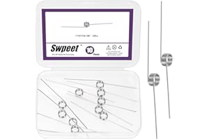 Swpeet 10Pcs 180 Degree Stainless Steel Torsional Springs 1mm Wire Diameter 10mm Outside Diameter, 50mm Tiny Torsional Spring
