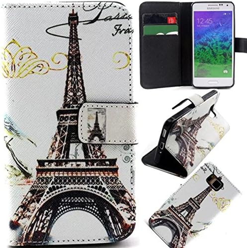 Galaxy Alpha Case, G850F Case,Gift_Source [Stand Feature] Case Wallet [Wallet S] Premium Wallet Case Flip Cover for Samsung Galaxy Alpha G850F - Eiffel Tower Pattern +1 X Screen Protector and Stylus Pen