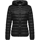 Wantdo Women's Hooded Packable Ultra Light Weight Short Down Jacket