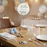HOHIYA 12 Pcs Table Number Holder Stands 12 Inch Stainless Steel Chrome Silver view 4