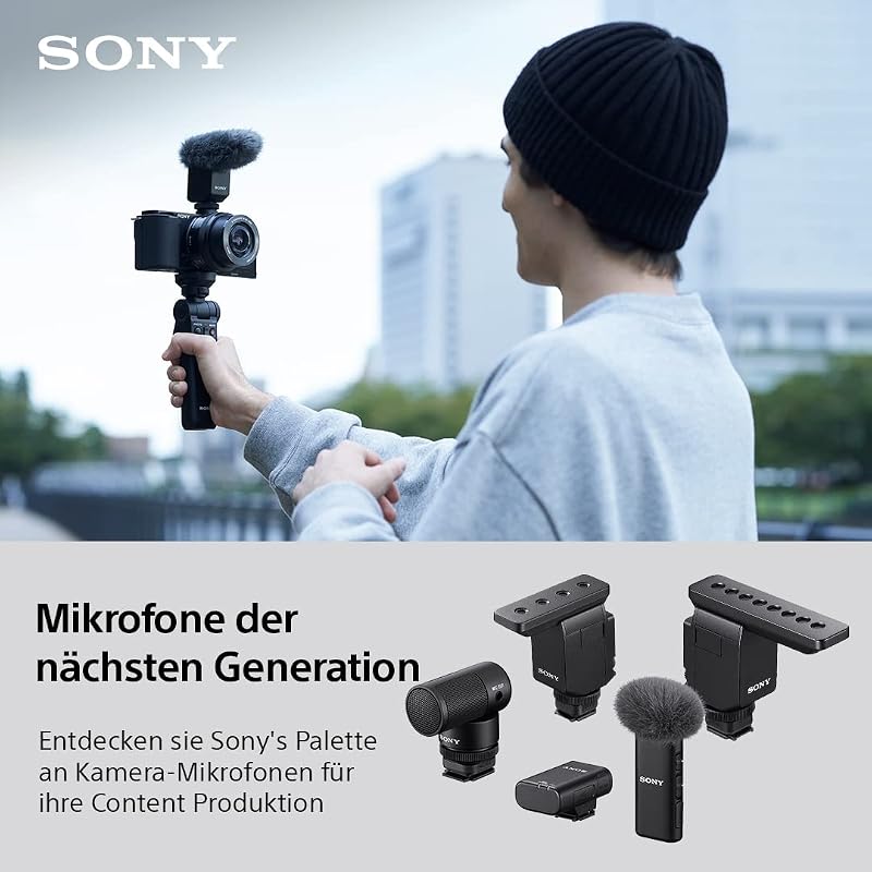 ECM-B10, Kabelloses Shotgun Mikrofon, Rauschunterdrückung, einfache Bedienung, Ideal für Kameras, Interviews, Vlogs, Content Kreation, Streaming