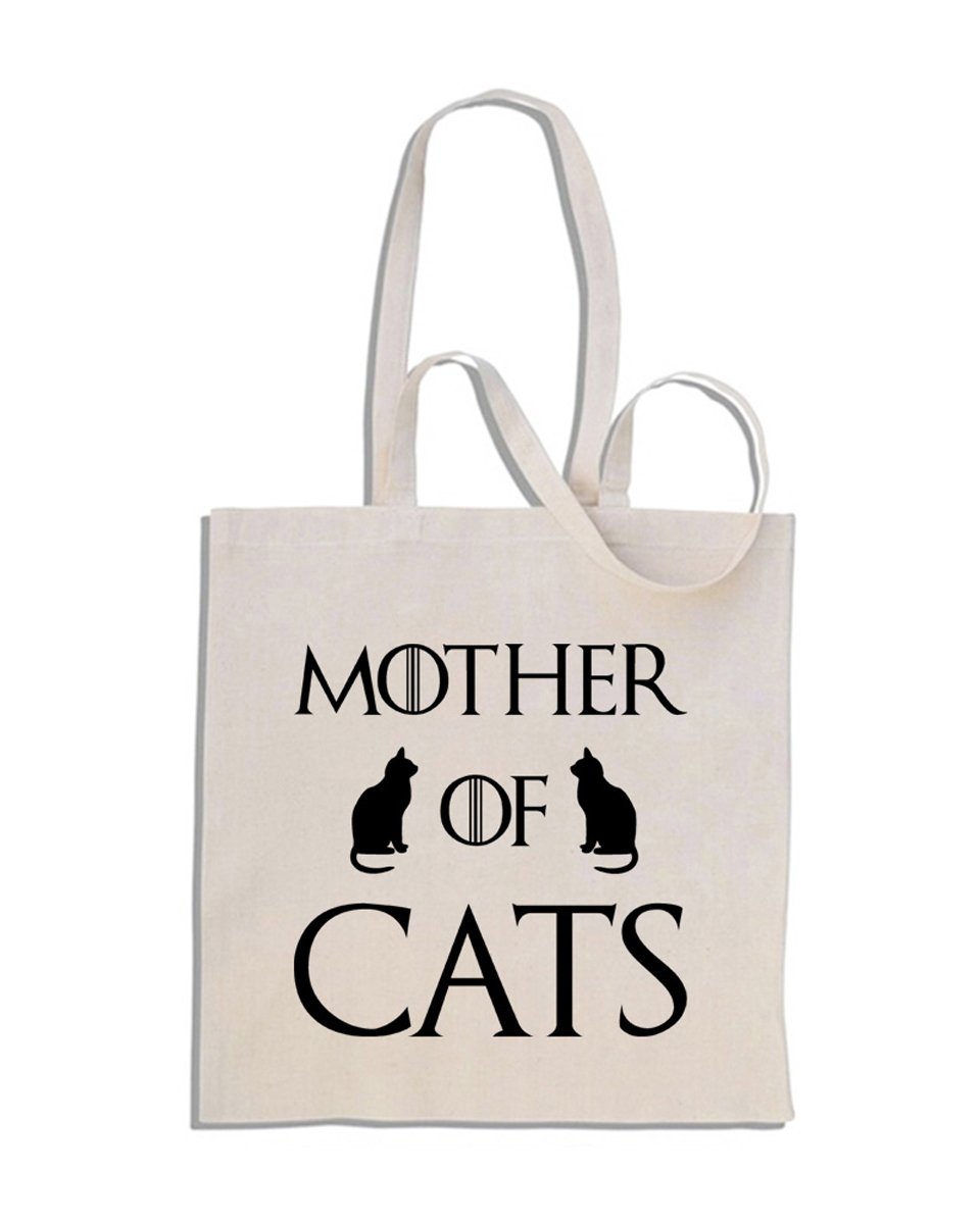 mug-tastic Mother of Cats - Funny Cotton Shopper Tote Bag