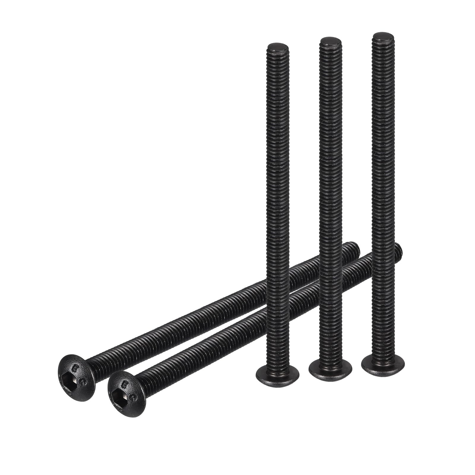 DTGN M3-0.5x45mm Button Head Socket Cap Screws - 50Pack - Good for Machine - Carbon Steel Black Oxide - Hex Drive Full Thread Fasteners — image 1