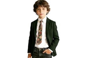 ROZU Retro Tweed Boys Suit Blazer for Kids Suit Jacket Blazer Herringbone Tuxedo Boys' Fashion Homecoming Sport Coat