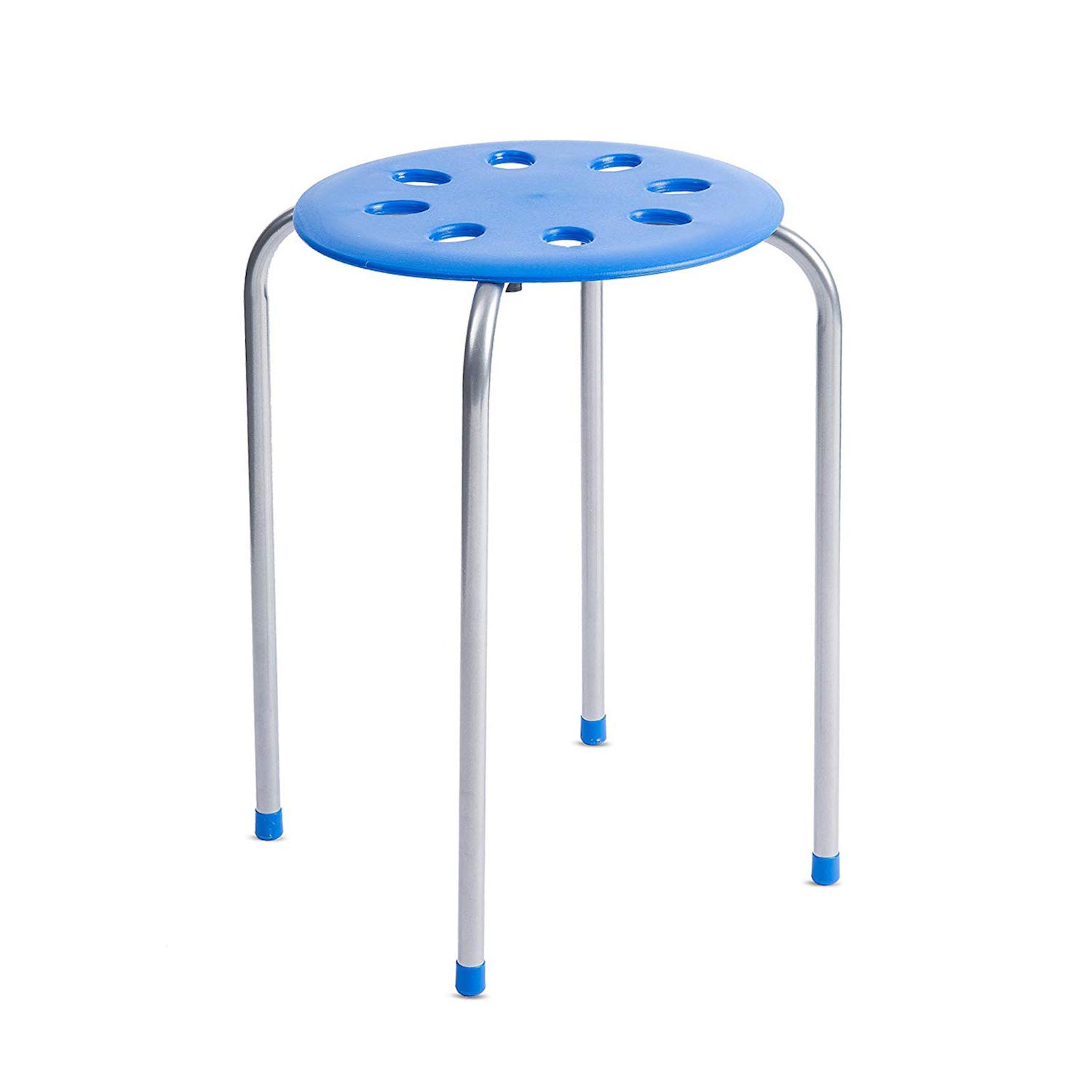 Pearington - PEAR-BW01 Plastic Classroom Furniture Stools for Kids; Multipurpose Stool Chairs; Flexible Seating; Stacking Stools, Stainless Steel Legs, - Set of 5, Multi-Color: Industrial & Scientific