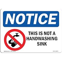 OSHA Notice Signs - This Sink For Mop Cleaning Only