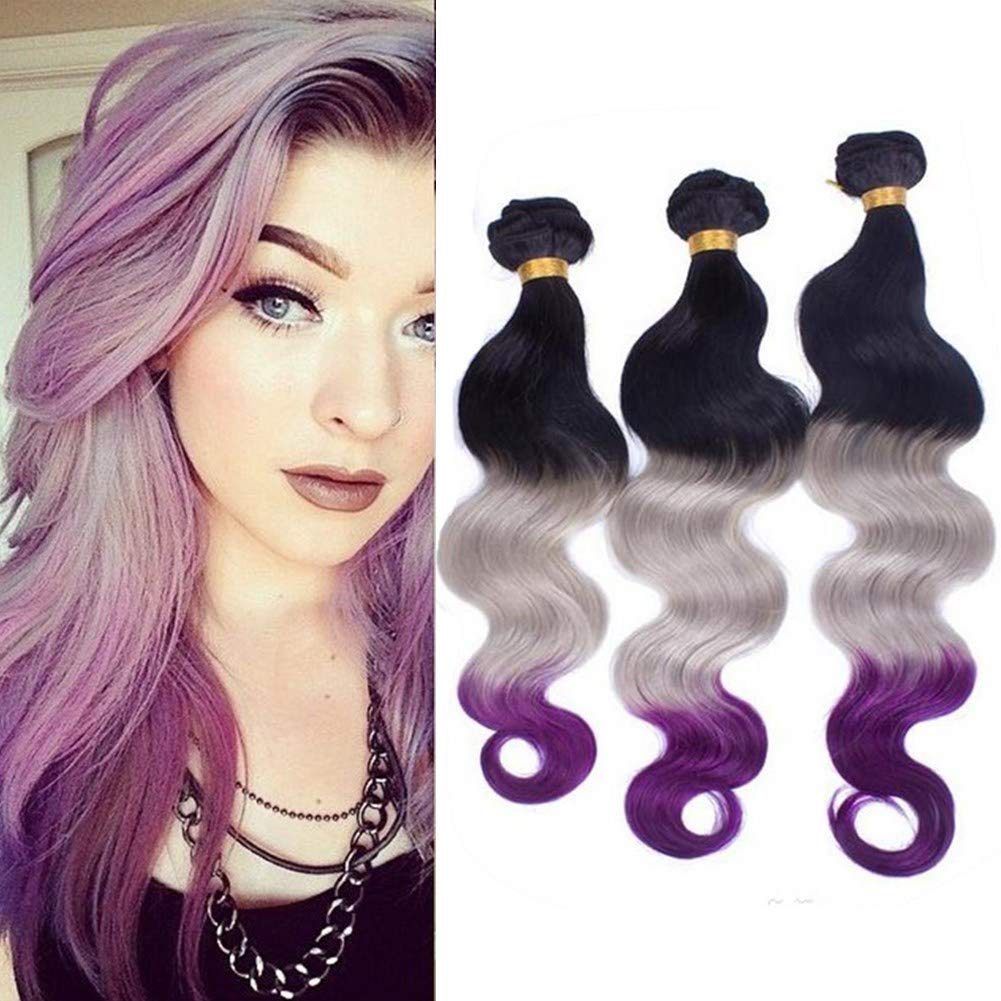 Amazon Com Tony Beauty Hair Dark Roots Silver Grey And Purple 3