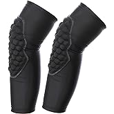 Topeter Kids Protective Knee Pads 1 Pair Basketball Crashproof Antislip Knee Sleeves Youth Black YS