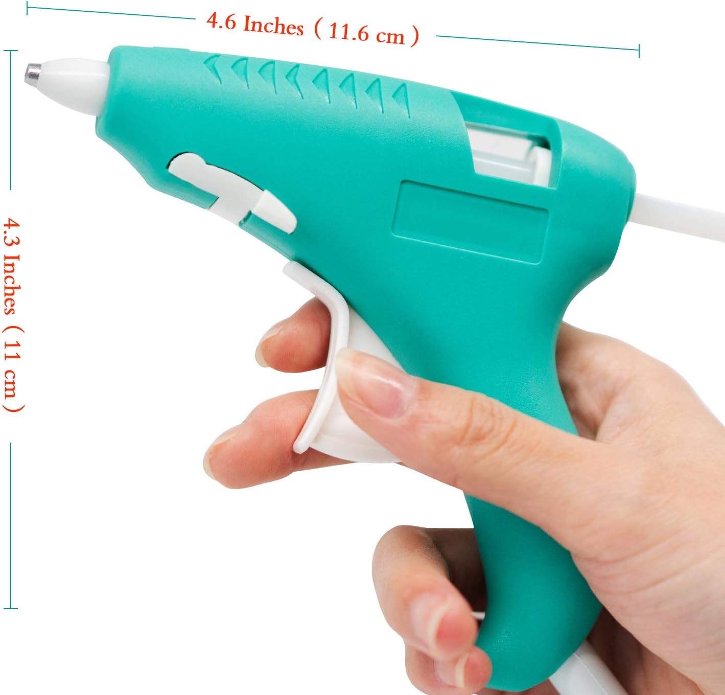 FL Mini Hot Glue Gun, Hot Glue Gun for Kids, Mini Size High Temperature Hot Melt Glue Gun Kit with 15 pcs Glue Sticks, Packaging, DIY, Arts & Craft, Repairing and More (Turquoise-15W)
