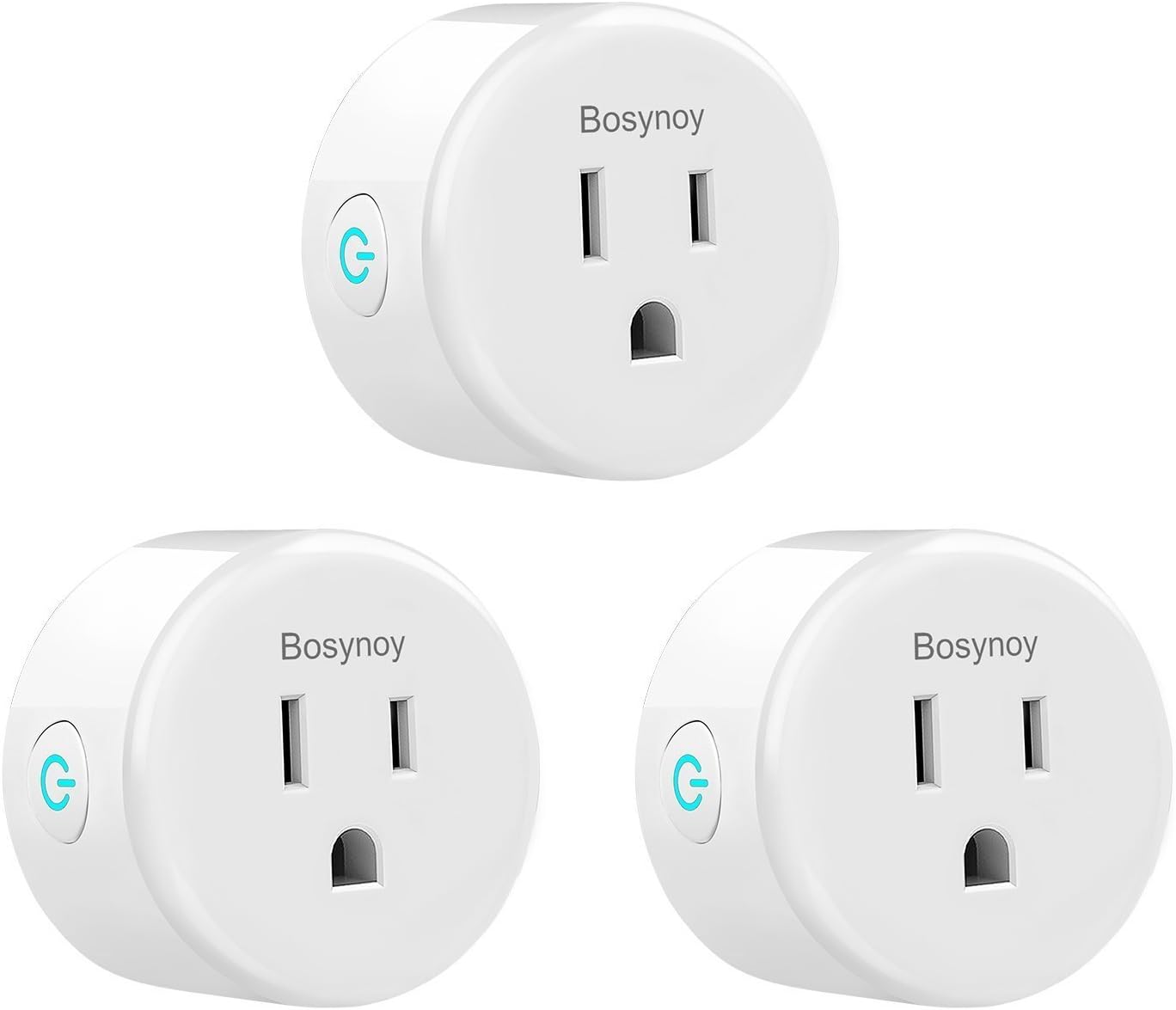 Alex Smart Plug, [3 Pack] WiFi Smart socket Mini Outlet, No Hub Required, Works for Amazon Alexa Echo and Google Assistant, Control Your Devices from Anywhere, Schedule Your Appliances