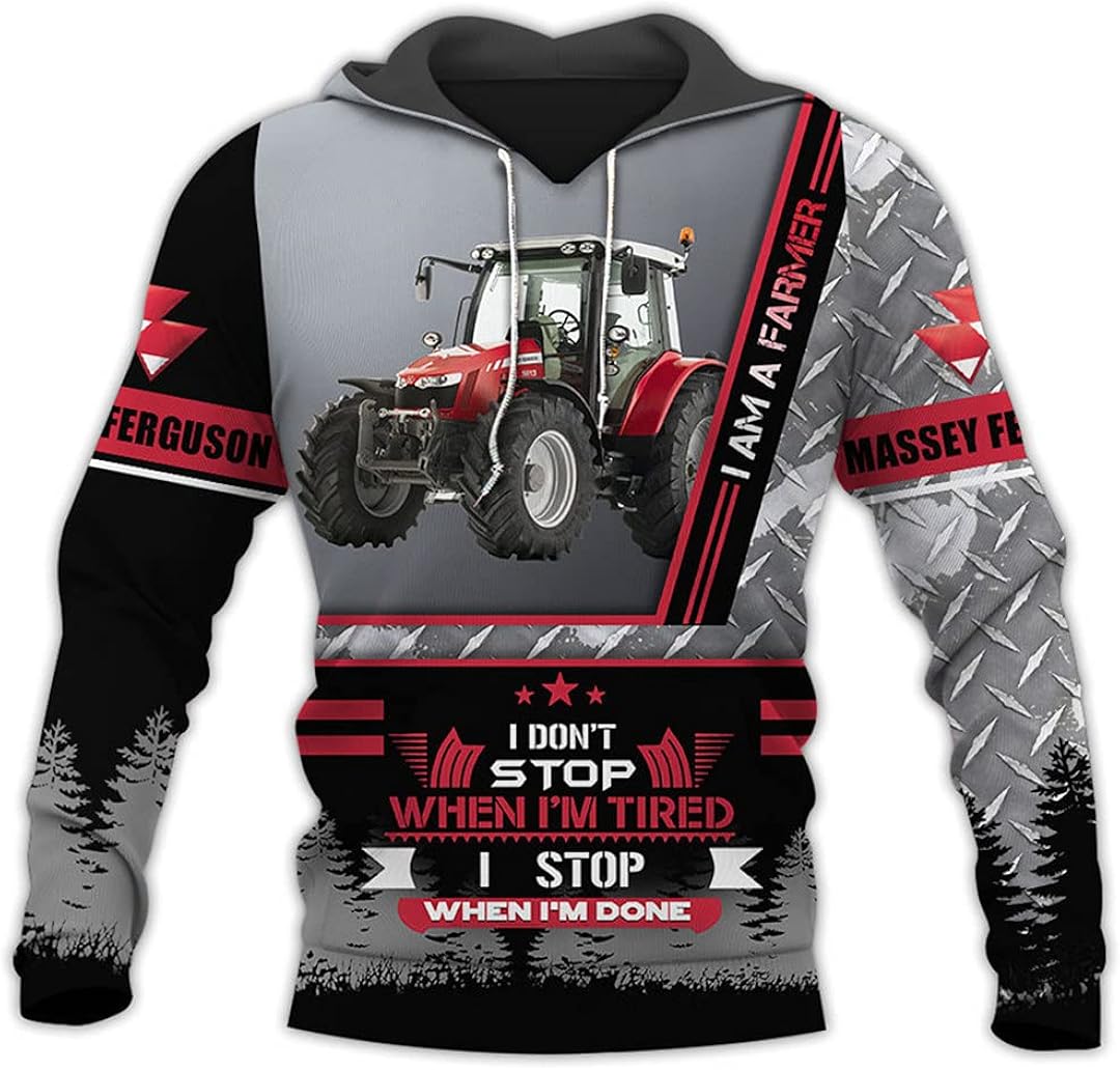 Tractor Art 3D Fully Printed Men's Hoodie Fall/Winter Sweatshirt Unisex