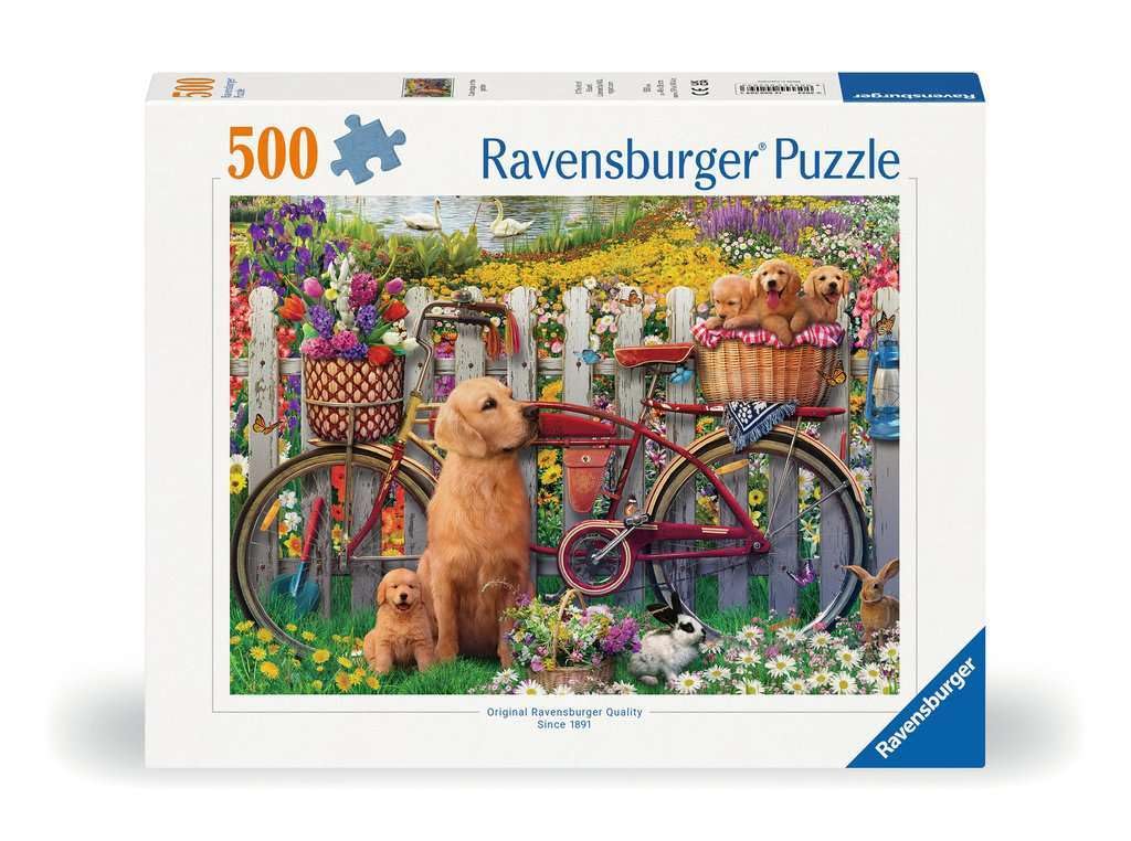 Ravensburger Cute Dogs in The Garden 500 Piece Jigsaw Puzzle for Adults and Kids Age 10 Years