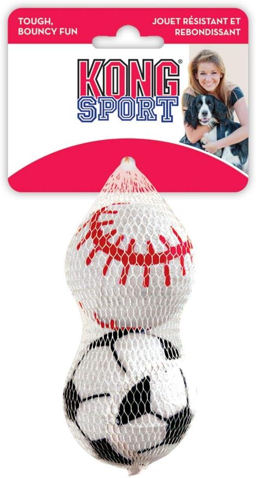 KONG - Sport Balls - Dog Toy Premium Squeak Tennis Balls, Gentle on Teeth (Assorted Style) - For Large Dogs - Image 4