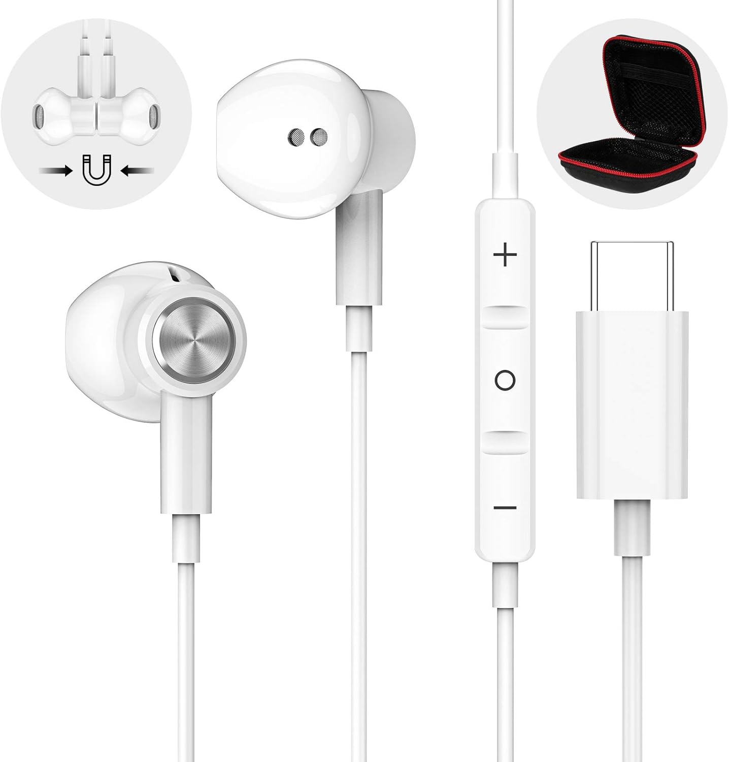 USB C Headphones for Samsung S20 FE, APETOO Type C Earbuds USB C
