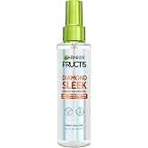 Garnier Fructis Diamond Sleek Hair Shine Spray, Up to 100-Hour Frizz Control, Heat Protectant up to 450&deg;F with Vegan Keratin Smoothing Complex and Argan Oil for Frizzy, Dry, Dull Hair, 4.6 Fl Oz