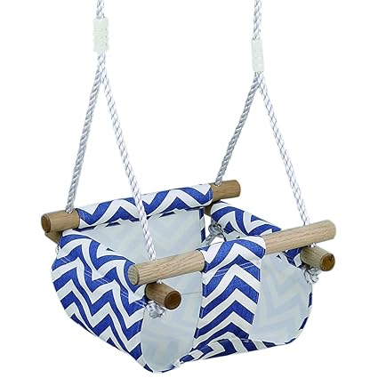HappyPie Infant to Toddler Secure Hanging Swing Seat Indoor and Outdoor Hammock Toy (Pattern Random)