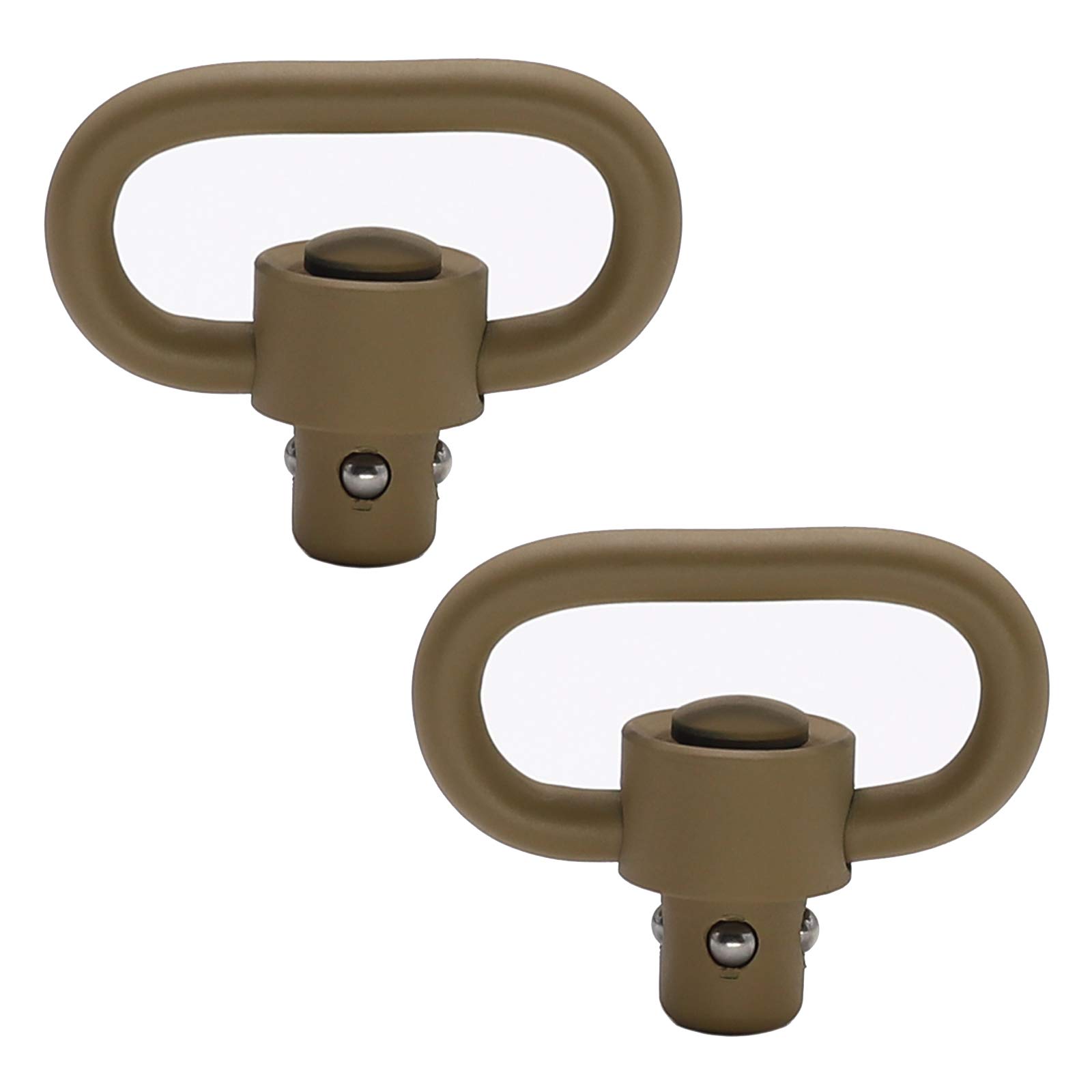 GOODTAC QD Sling Swivels 1.25 inch, Quick Detach Push Button, Pack of 2 (Tan)