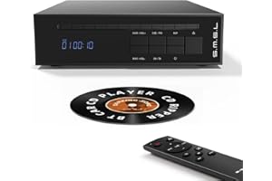 SMSL PL20 HiFi CD Player for Home, CD Ripper, 2*CS43131 Chip DSD CD Transport for Car, CD/USB Drive/BT Input RCA/3.5mm/4.4mm/