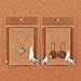 Xpurc 100 Set Kraft Paper Earring Display Cards with 100 Pcs Self-Seal Bags for Jewelry, Earring and Necklace, Ear Studs Holder Blank Paper Tags for DIY, 3.5'' x 2.4''(Brown)