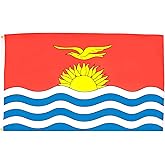 AZ FLAG - Kiribati Flag - 2x3 Ft - 100D Polyester Kiribati Banner with Two Metal Grommets - Fade Resistant - Vivid Colors - 2' x 3' Feet - 90x60 Cm