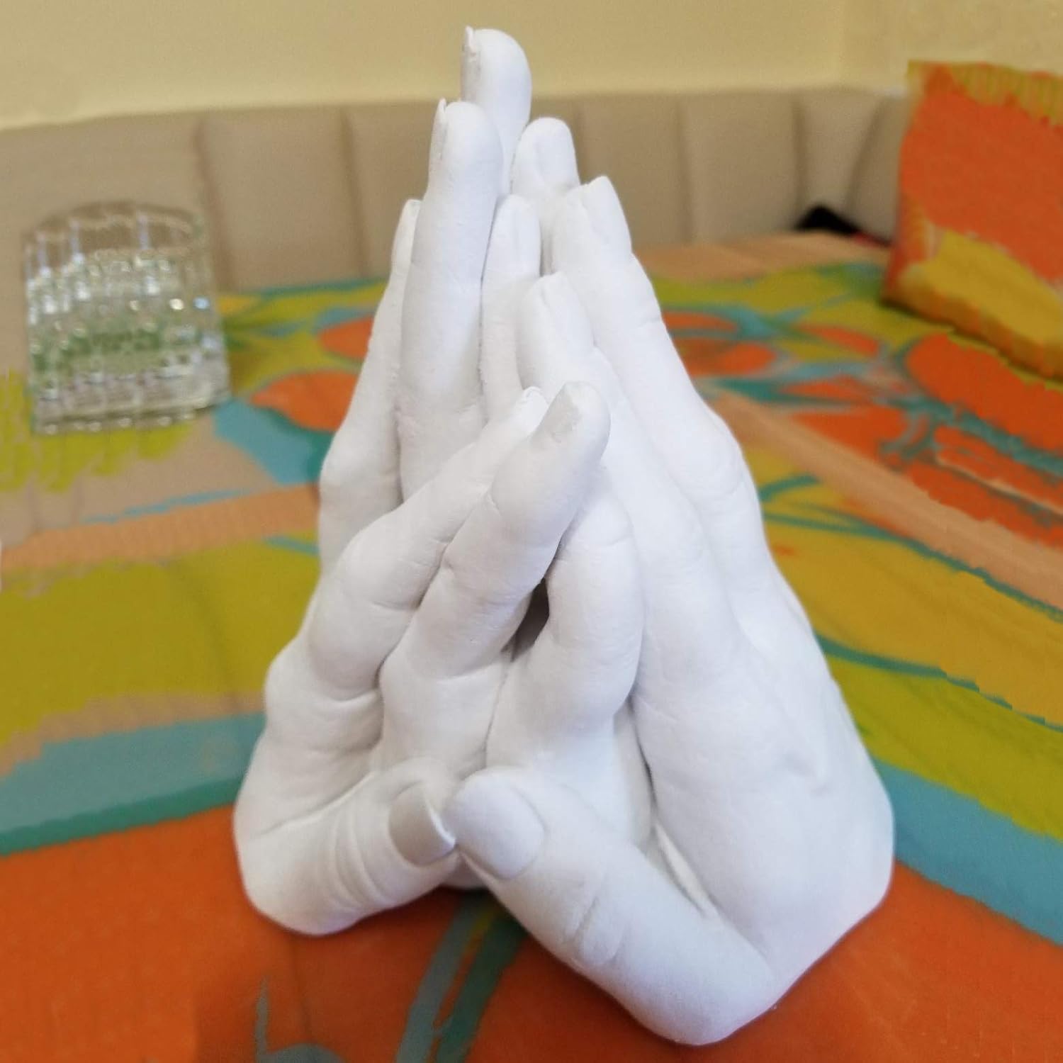 Luna Bean Keepsake Hands Casting KIT - Family Hand Mold | Clasped Group Hand Sculpture KIT & Molding KIT - Crafts for Adults & Kids DIY Anniversary Gifts (Cast up to 6 Hands)