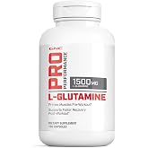 GNC Pro Performance L-Glutamine 1500mg, Amino Acid Supplement, 180 Capsules | Supports Muscle Recovery and Function, Plays a Role in Protein Synthesis, Fuels the Immune System and Intestinal Function