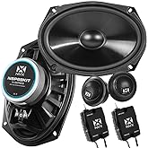 NVX® NSP69KIT 6x9 Car Speakers, 920W Max, 320W RMS, 2-Way Component System w/Silk Dome Tweeters & Passive X-Overs, Easy to Install in Cars/Trucks/Doors (Pair)