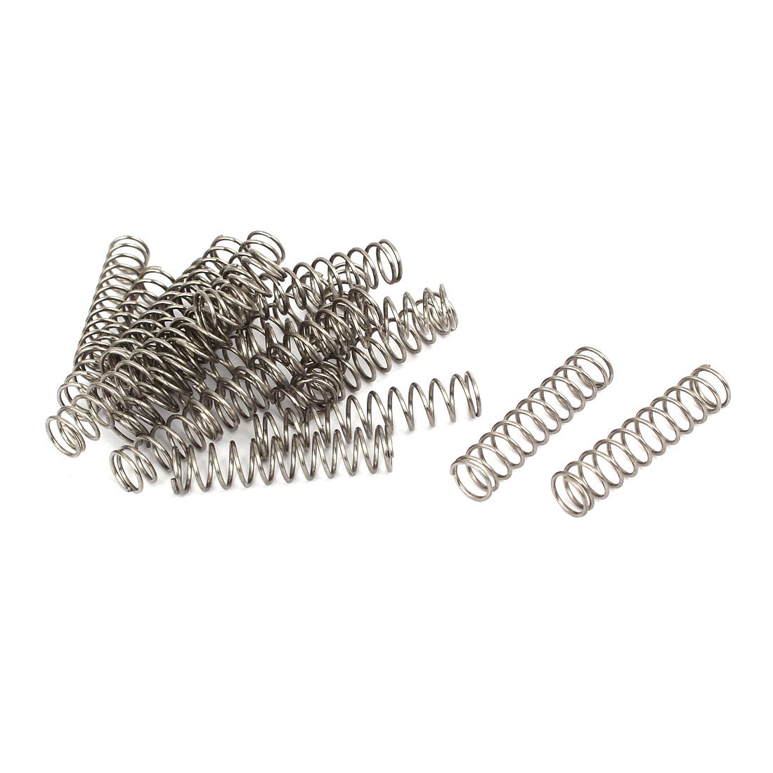 sourcingmap Compression Spring,304 Stainless Steel,8mm OD,0.8mm Wire Size,35mm Free Length,Silver Tone,20Pcs